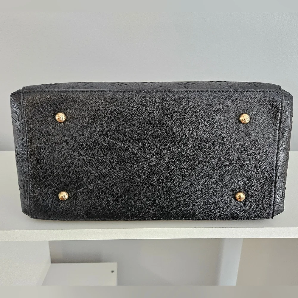 Designer Inspired Black Monogram Medium Tote 🖤 - Picture 7 of 10